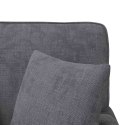 VidaXL Chaise Lounge z Fartuszkiem ciemnoszary 157 x 91 x 91 cm ARES