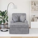 VidaXL Chaise Lounge z Fartuszkiem jasnoszary 157 x 91 x 91 cm ARES