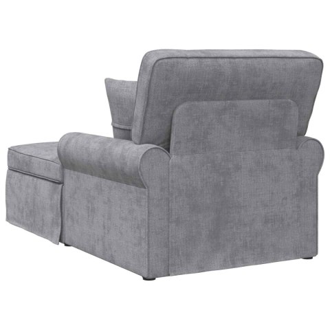 VidaXL Chaise Lounge z Fartuszkiem jasnoszary 157 x 91 x 91 cm ARES