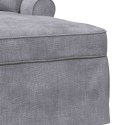VidaXL Chaise Lounge z Fartuszkiem jasnoszary 157 x 91 x 91 cm ARES