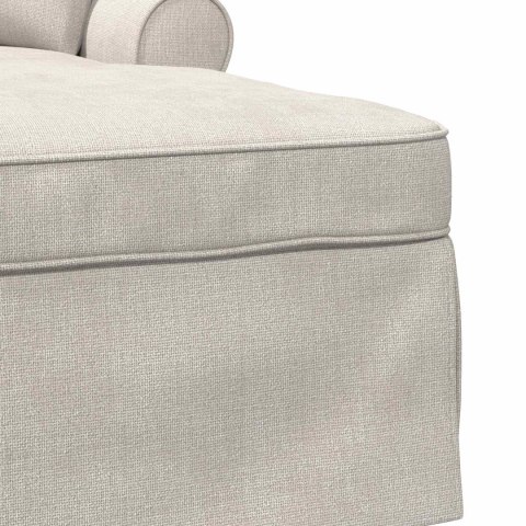 VidaXL Chaise Lounge z Fartuszkiem kremowy 157 x 91 x 91 cm ARES