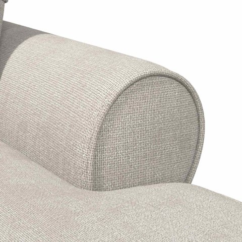 VidaXL Chaise Lounge z Fartuszkiem kremowy 157 x 91 x 91 cm ARES