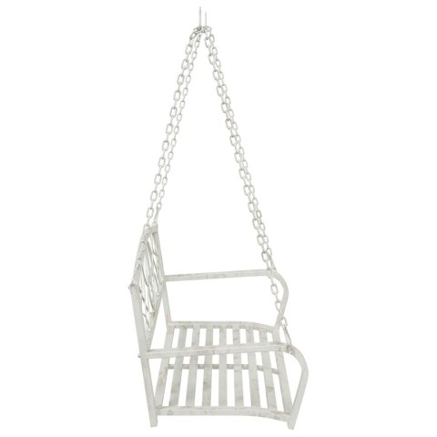 VidaXL Huśtawka Stal 110,5 x 59 x 55 cm Antyczna biel