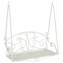 VidaXL Huśtawka Stal 110 x 52,5 x 47 cm Antyczna biel