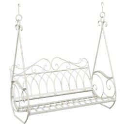 VidaXL Huśtawka Stal 112 x 60 x 126,5 cm Antyczna biel