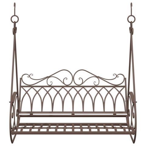 VidaXL Huśtawka Stal 112 x 60 x 126,5 cm Antyk Brązowy