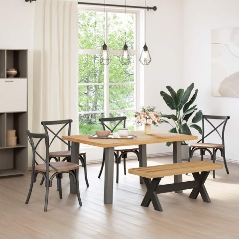 VidaXL Ławka jadalniana NOAIN 120 x 41 x 45 cm Lite drewno sosnowe
