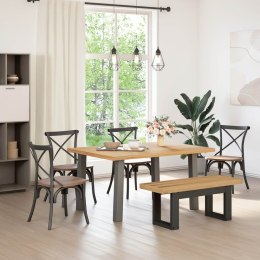VidaXL Ławka jadalniana NOAIN 120 x 41 x 45 cm Lite drewno sosnowe