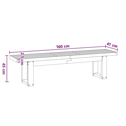 VidaXL Ławka jadalniana NOAIN 160 x 41 x 45 cm Lite drewno sosnowe