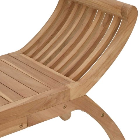 VidaXL Ławka ogrodowa 2 -Seater 126 cm Lite drewno teakowe naturalny