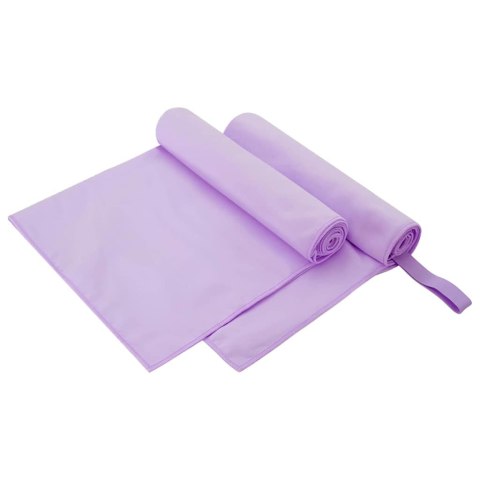 VidaXL Ręczniki Sportowe 2 pcs Fioletowy 100 x 50 cm