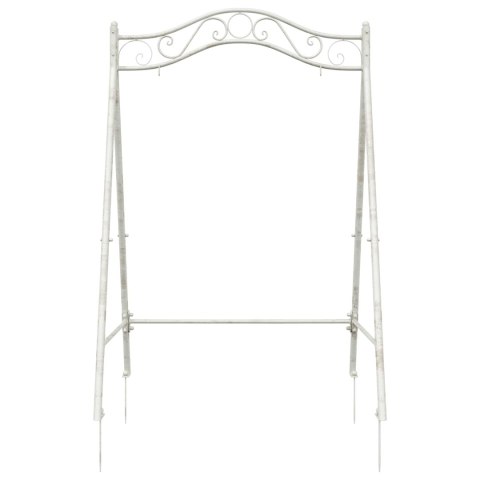 VidaXL Stelaż Huśtawki Antyczna biel 113 x 121,5 x 168 cm Stal