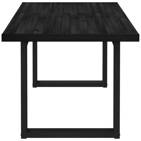 VidaXL Stół jadalny NOAIN 160 cm Lite drewno sosnowe Czarny