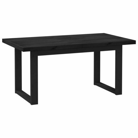 VidaXL Stół jadalny NOAIN 160 cm Lite drewno sosnowe Czarny