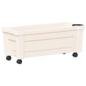 VidaXL Donica Calypso z kółkami Biały 79 x 35 x 33 cm PP