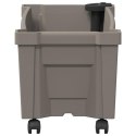 VidaXL Donica Calypso z kółkami Szary 79 x 35 x 33 cm PP