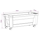 VidaXL Donica Calypso z kółkami Szary 79 x 35 x 33 cm PP