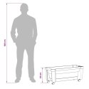 VidaXL Donica Calypso z kółkami Szary 79 x 35 x 33 cm PP