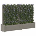 VidaXL Duża donica z trelisem 2 pcs Szary 200 x 43 x 133,5 cm PP