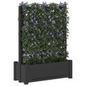 VidaXL Duża donica z trelisem antracytowy 99,5 x 43 x 133,5 PP