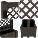 VidaXL Duża donica z trelisem antracytowy 99,5 x 43 x 133,5 PP