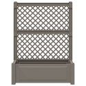 VidaXL Duża doniczka z trelą 2 pcs Szary 143 x 143 x 133,5 cm PP