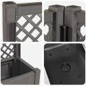 VidaXL Duża doniczka z trelą 2 pcs Szary 143 x 143 x 133,5 cm PP