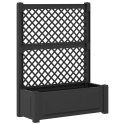 VidaXL Duża doniczka z trelą 2 pcs antracytowy 143 x 143 x 133,5 cm PP
