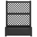 VidaXL Duża doniczka z trelą 2 pcs antracytowy 143 x 143 x 133,5 cm PP