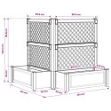 VidaXL Duża doniczka z trelą 2 pcs antracytowy 143 x 143 x 133,5 cm PP