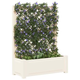 VidaXL Duża doniczka z trelą Biały 99,5 x 43 x 133,5 cm PP