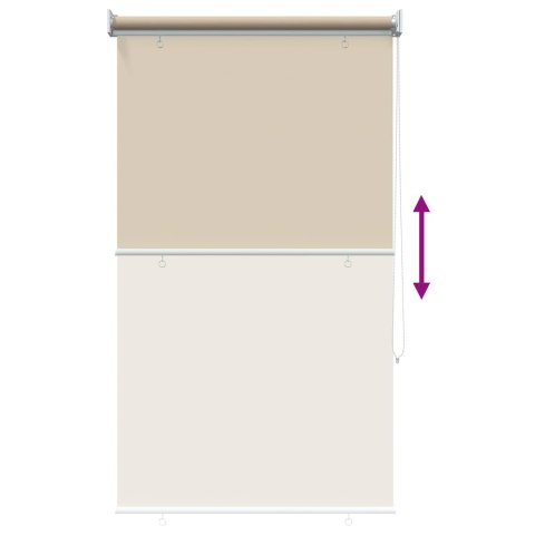 VidaXL Rolety z ochroną UV Beżowy 80 x 140 cm Poliester