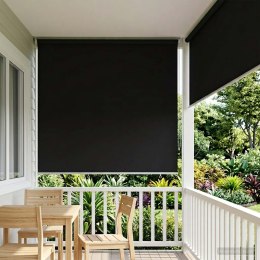 VidaXL Rolety z ochroną UV Czarny 160 x 230 cm Poliester