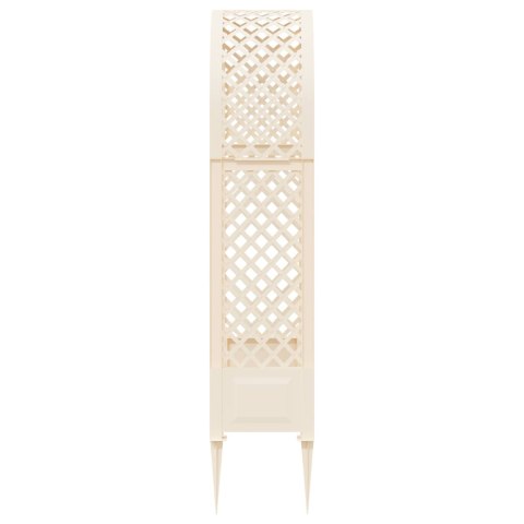 VidaXL Różany łuk z kolcami Biały 97 x 43 x 218 cm PP