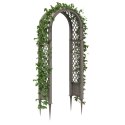 VidaXL Różany łuk z kolcami Szary 97 x 43 x 218 cm PP