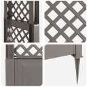 VidaXL Różany łuk z kolcami Szary 97 x 43 x 218 cm PP