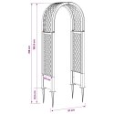VidaXL Różany łuk z kolcami Szary 97 x 43 x 218 cm PP