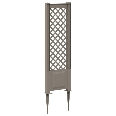 VidaXL Trellis z gwoździem Szary 43 x 6 x 165 cm PP
