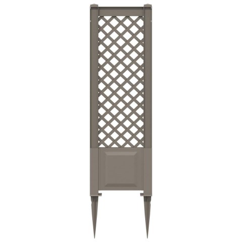 VidaXL Trellis z gwoździem Szary 43 x 6 x 165 cm PP