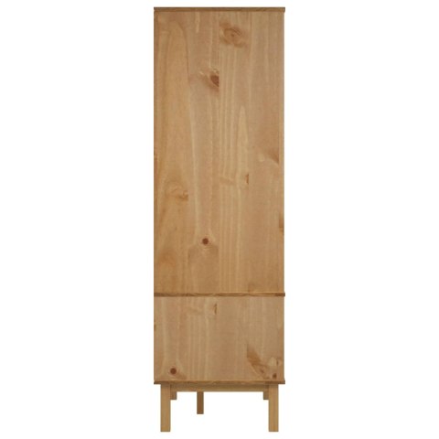 VidaXL Garderoba OTTA Czarny 76,5 x 53 x 172 cm Lite drewno sosnowe