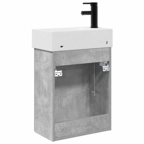 JEDNOSTKA TOALETOWA Z KRANEM BETONOWY SZARA 45,5X22,5X84CM