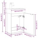 JEDNOSTKA TOALETOWA Z KRANEM BETONOWY SZARA 45,5X22,5X84CM