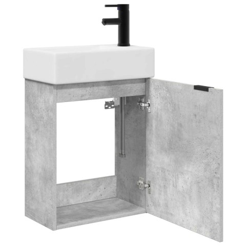 JEDNOSTKA TOALETOWA Z KRANEM BETONOWY SZARA 45,5X22,5X84CM