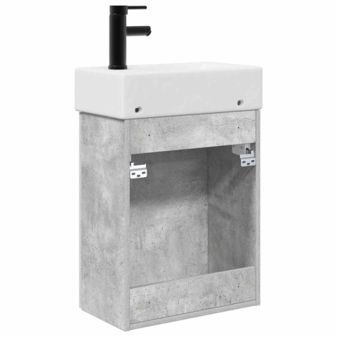 JEDNOSTKA TOALETOWA Z KRANEM BETONOWY SZARA 45,5X22,5X84CM