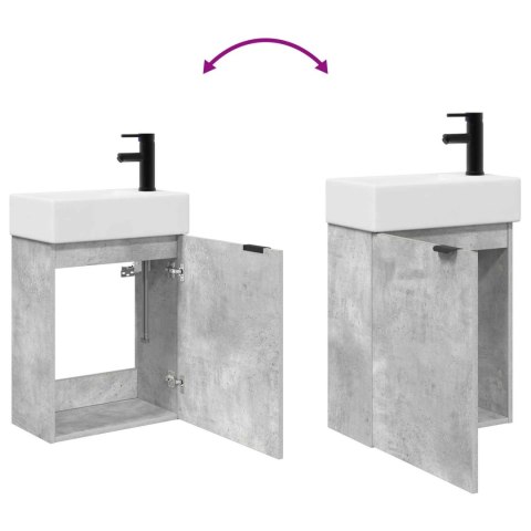 JEDNOSTKA TOALETOWA Z KRANEM BETONOWY SZARA 45,5X22,5X84CM