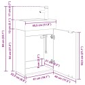 JEDNOSTKA TOALETOWA Z KRANEM BETONOWY SZARA 45,5X22,5X84CM
