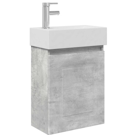 JEDNOSTKA TOALETOWA Z KRANEM BETONOWY SZARA 45,5X22,5X84CM