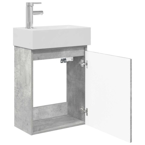 JEDNOSTKA TOALETOWA Z KRANEM BETONOWY SZARA 45,5X22,5X84CM