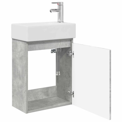JEDNOSTKA TOALETOWA Z KRANEM BETONOWY SZARA 45,5X22,5X84CM
