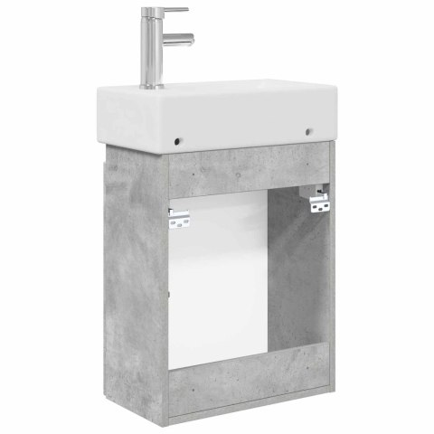 JEDNOSTKA TOALETOWA Z KRANEM BETONOWY SZARA 45,5X22,5X84CM